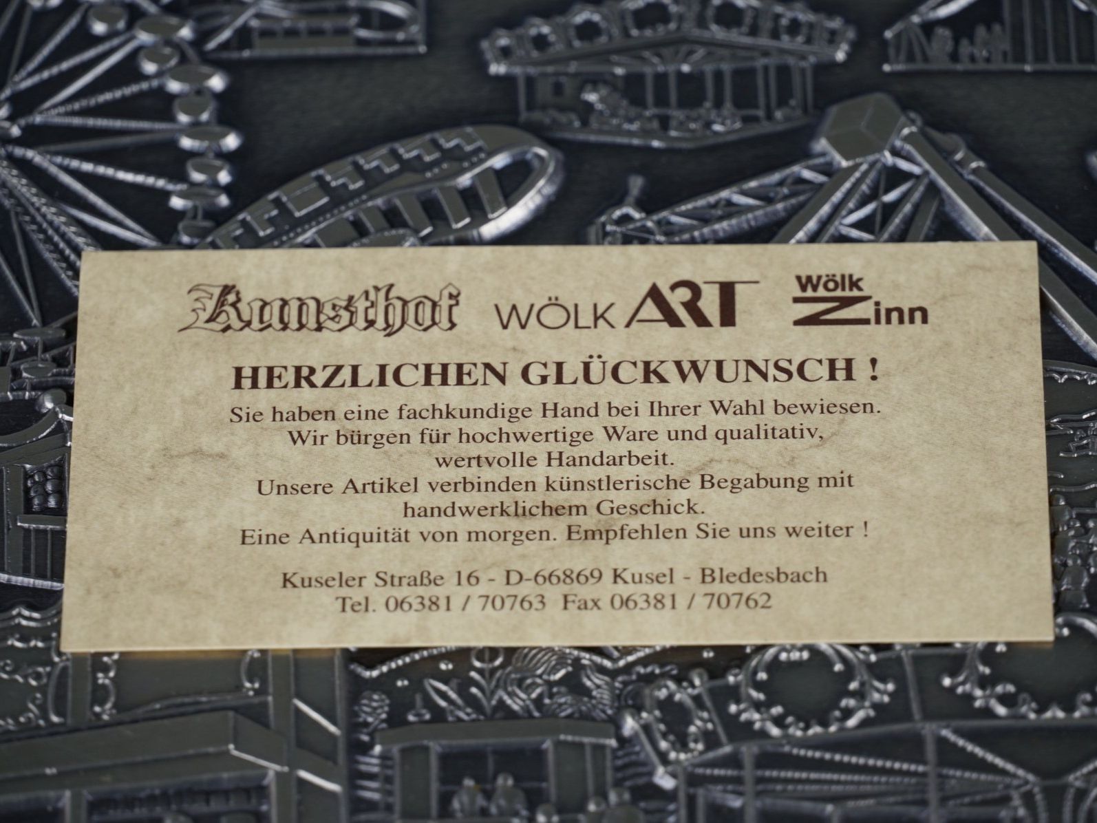 Alle Dekorationen: Carlo Design Glasrahmen mit Zinn Bild – Neu (gemäss Beschreibung) aus Rüti ZH von Restwert_Rueti_ZH 6