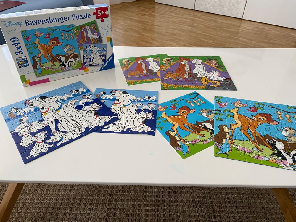 Puzzles 3 x 49 pièces Ravensburger Les amis Disney (Gebraucht) in ...