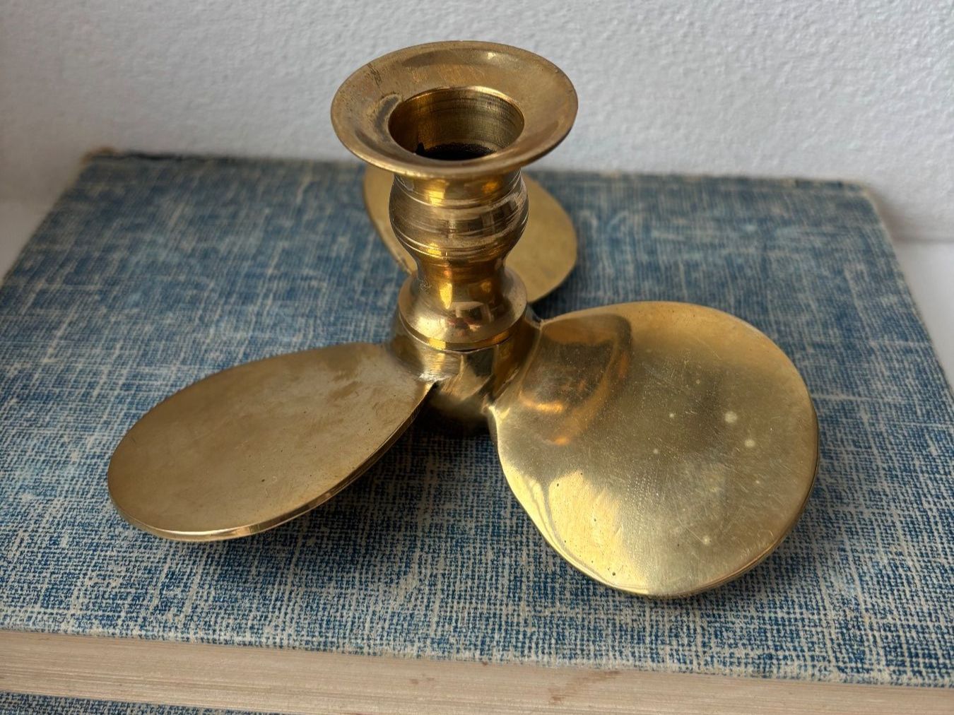 Portacandele: Vintage Propeller Kerzenständer, Messing – Usato da Horgen venduto da uge_pd5p