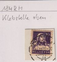 Rollenmarke 184 RM, Briefausschnitt Automatenmarke mit Klebs