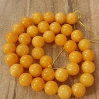 1 Strang Natürliche Gelbe Persische Jade Perlen 10 mm