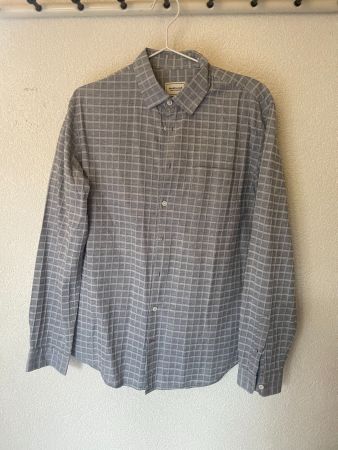 Frank & Oak checked grey shirt M