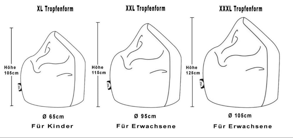 PatchHome Sitzsack Sitzkissen AJ 2