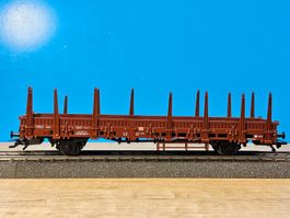 Märklin _ 5 tlg. Güterwagen Zug __ Rungenwagen Kipplore _ H0