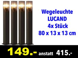 🔴  Wegeleuchte LUCANDE 4x Stück 80 x 13 x 13 cm /530B
