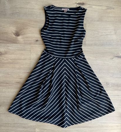 Gestreiftes Kleid (34) blau & weiss