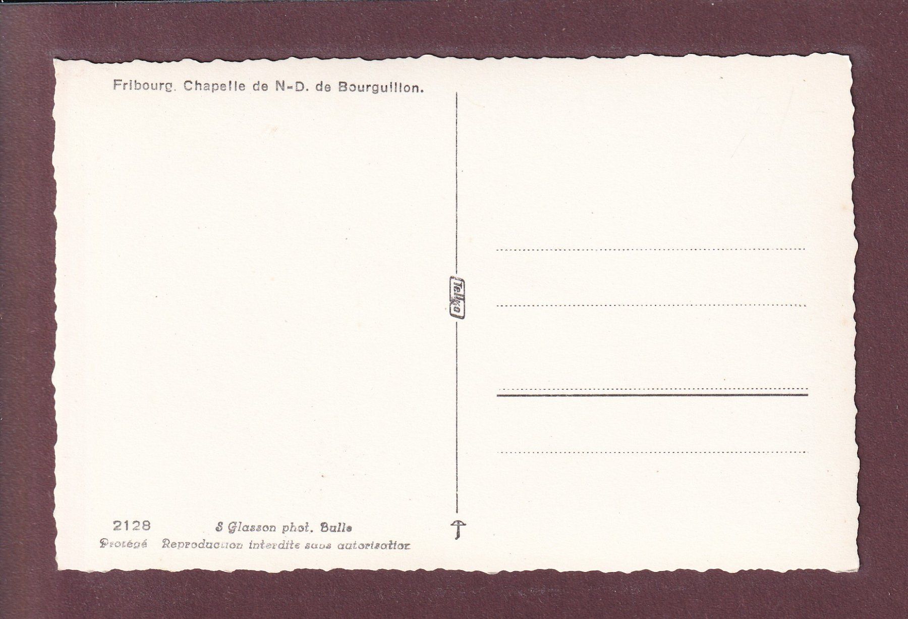 Ansichtskarten: Fribourg - NOTRE DAME DE BOURGUILLON – Gebraucht aus Pully von nicecards 1