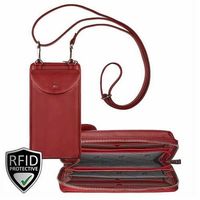 Handytasche mit Geldbörse aus Rindleder – RFID-geschützt