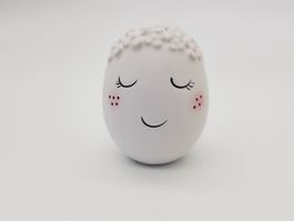 Pesaro Ei Gesicht Weiss Keramik