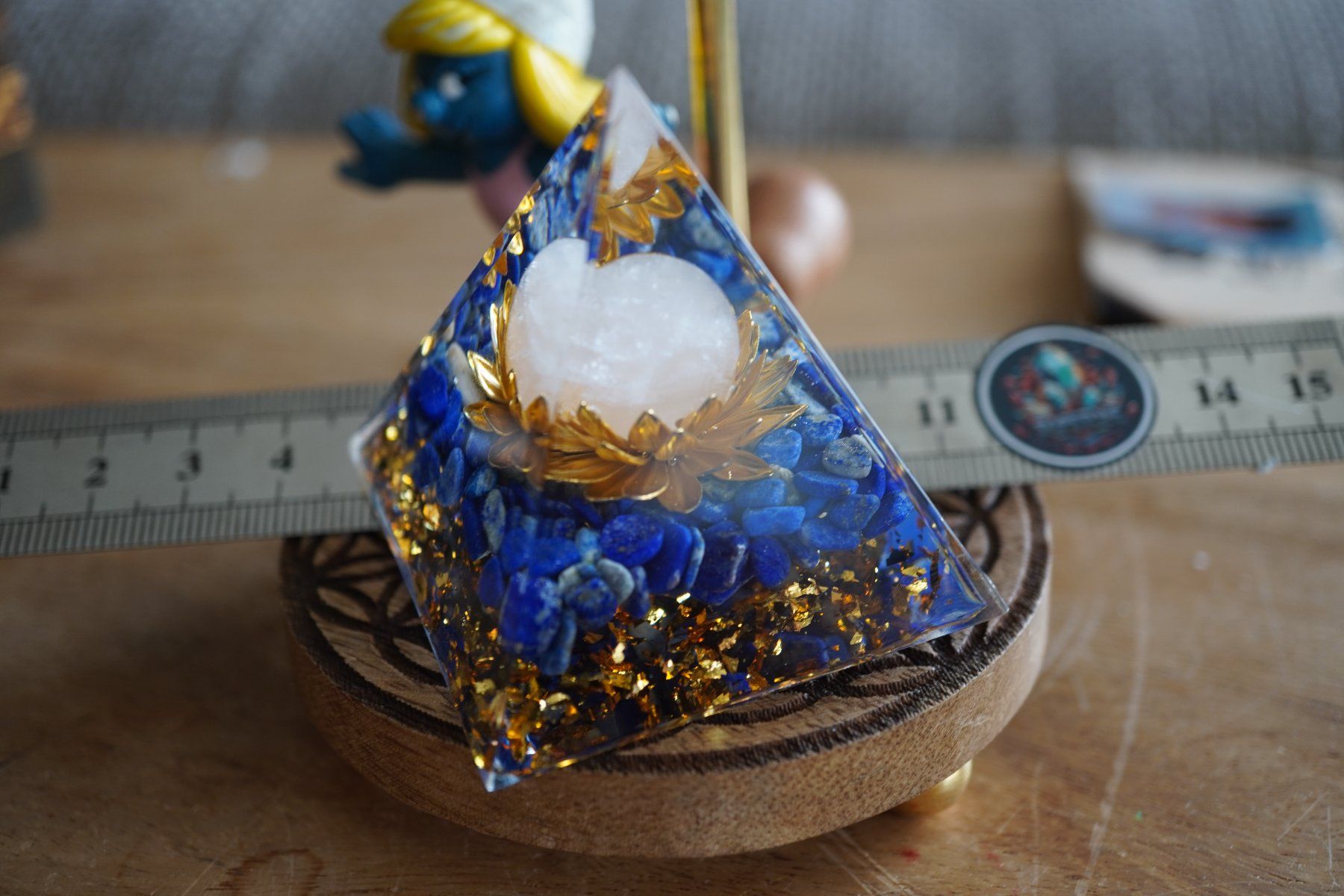 Mineralien & Heilsteine: Lapis Lazuli Kugel Quarz Orgonit -Pyramide – Neu und originalverpackt aus Eschenbach SG von topstone 5