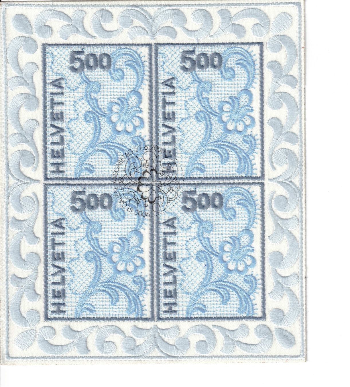 Alle Briefmarken: 2000 Stickereibogen NABA gestempelt – Gebraucht aus Bottmingen von Golferin