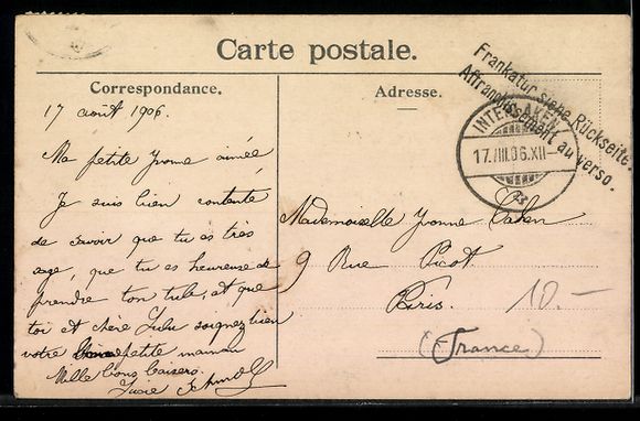 Cartoline postali: AK Wengen, Die Jungfrau, 1906 – Usato da Berlin venduto da bartko-reher 1
