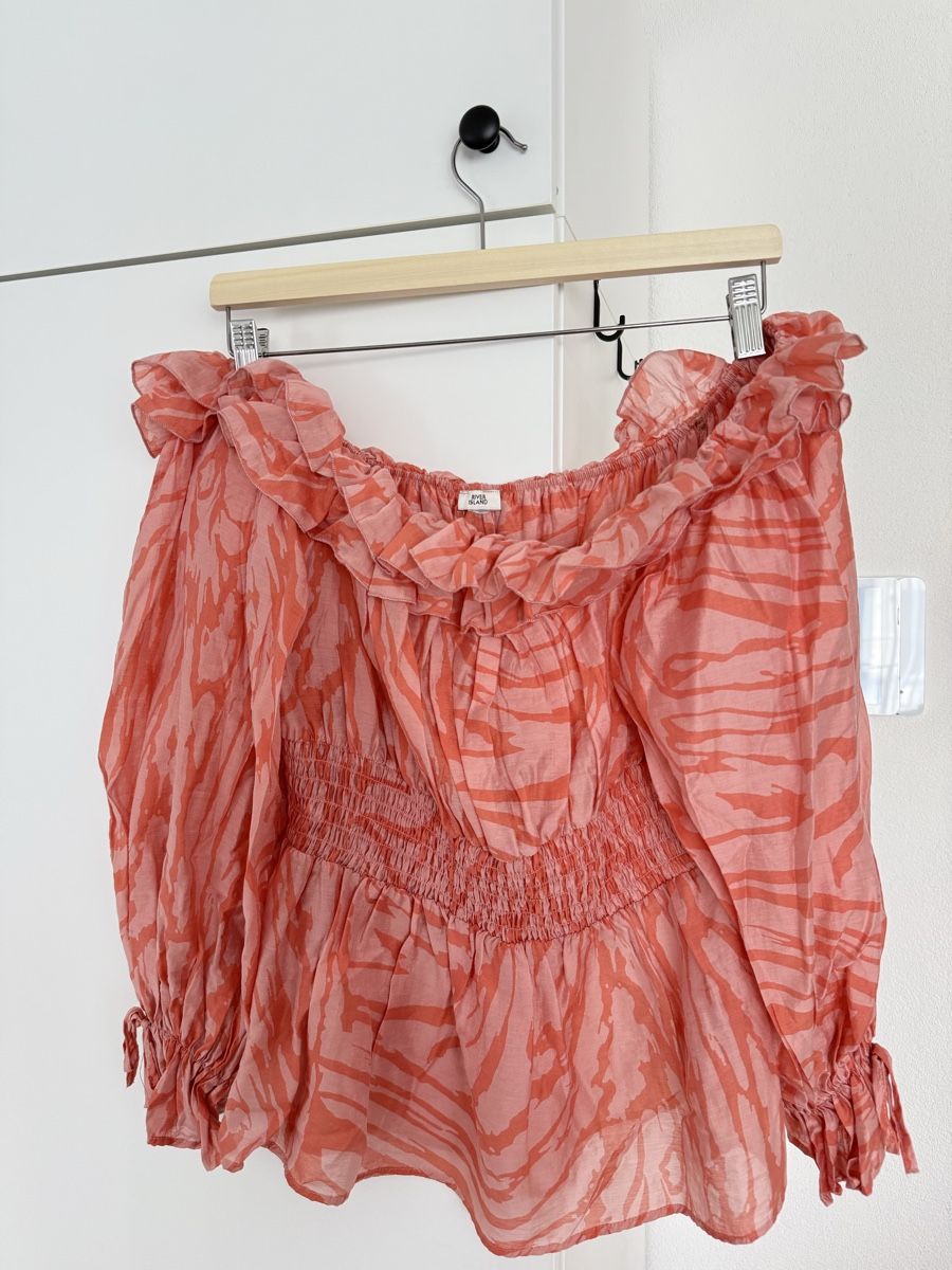 Camicette: Offshoulder Bluse mit Volants - River Island – Nuovo (secondo la descrizione) da Zürich venduto da mel_87ct 2