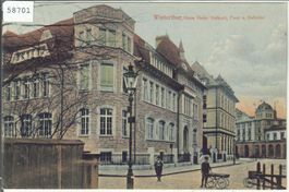 Winterthur - Haus Gebr. Volkart, Post und Bahnhof - Litho