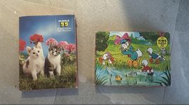 2 Puzzles: Tierli Puzzle 99 Teile & Donald Duck Puzzle