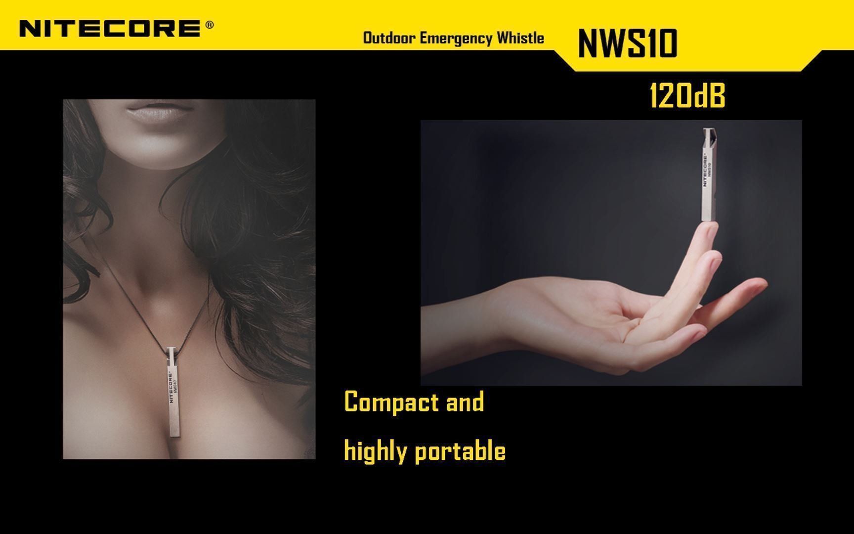 Pipe & Accessori: Signalpfeife NiteCore NWS10 aus Titan – Nuovo e nell'imballaggio originale da Grüningen venduto da Prolumin 2