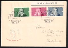 1948, FDC mit IMABA-Blockausschnitten, Kat. 225.-