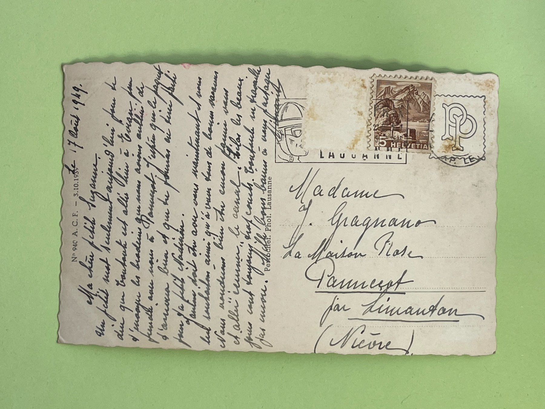 Ansichtskarten: Lausanne, Rue Mathuriz Cordier – Gebraucht aus Steg VS von danwer74 1