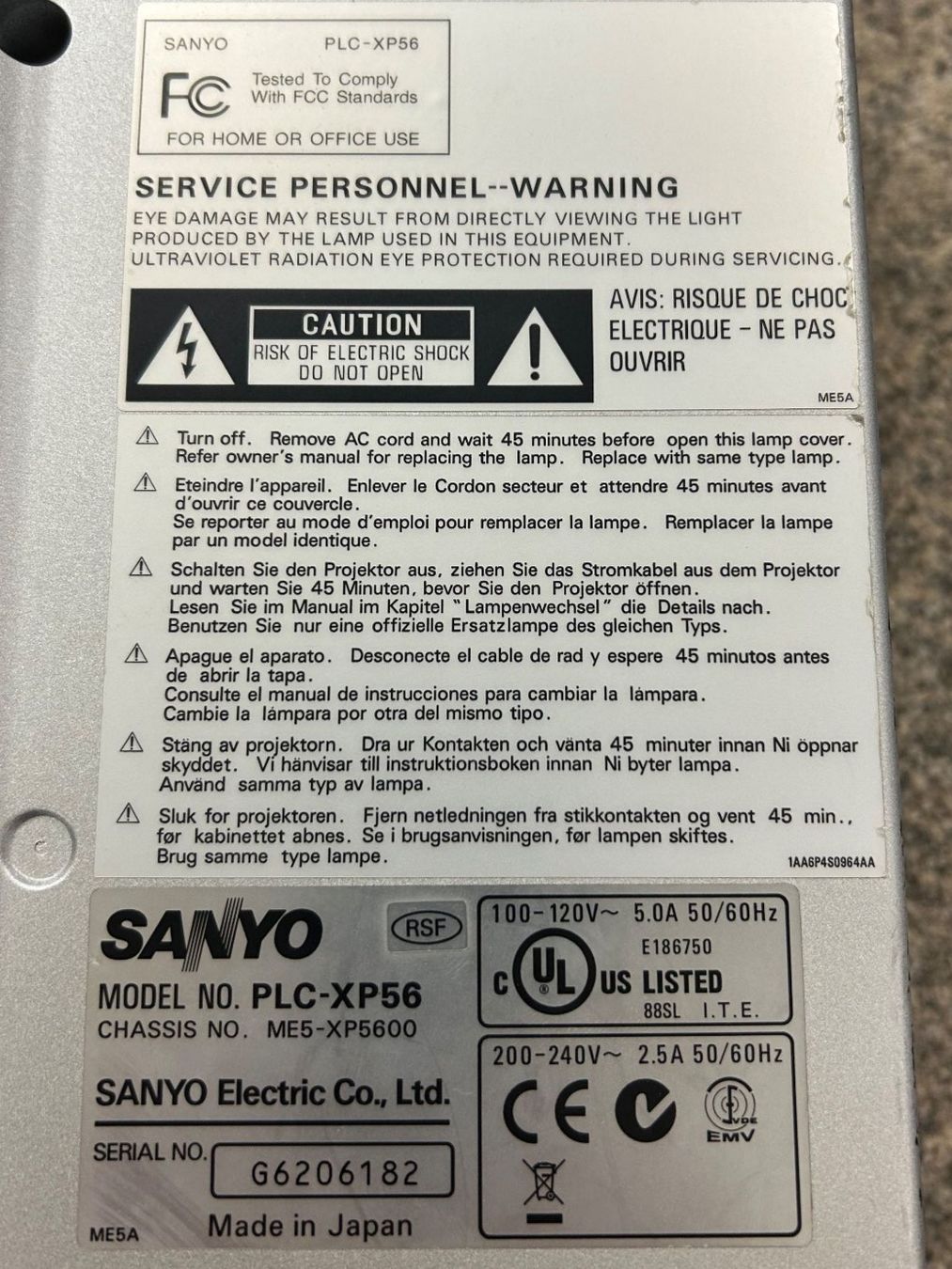 Sanyo Videoprojektoren: Sanyo PLC-XP56 Projector  Beamer – Gebraucht aus Malters von DPHandel 5