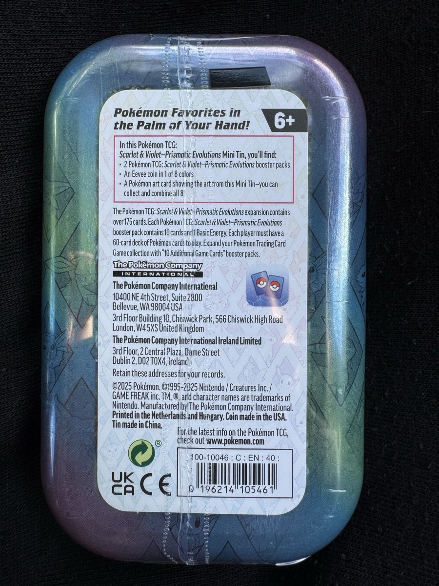 Pokémon Cartes à collectionner: Pokemon Prismatic Evolution Mini Tin - Jolteon - Sealed - EN – Neuf avec emballage d'origine à Bellinzona par TheCarden 1