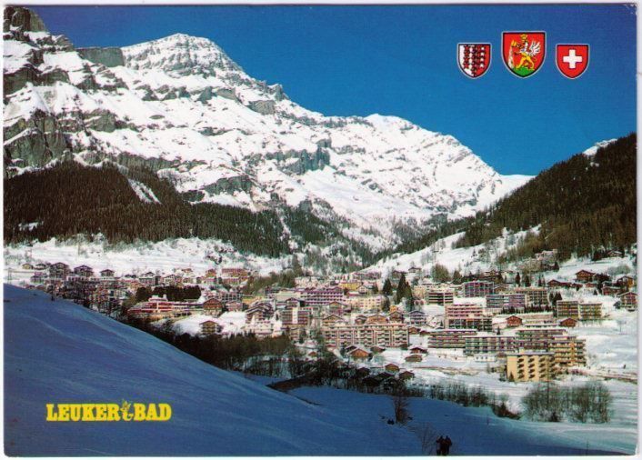 Ansichtskarten: Leukerbad - Rinderhorm Balmhorn – Gebraucht aus Binningen von Mountainrider