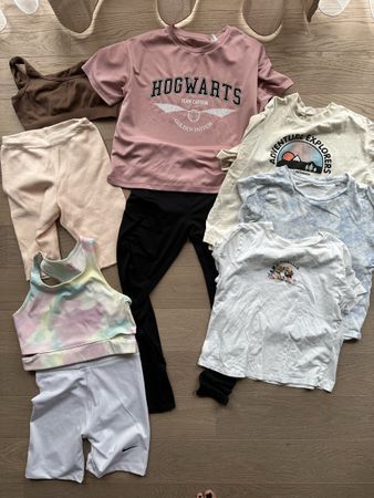 Kleidungspaket Mädchen T-Shirts Leggins, 146/152