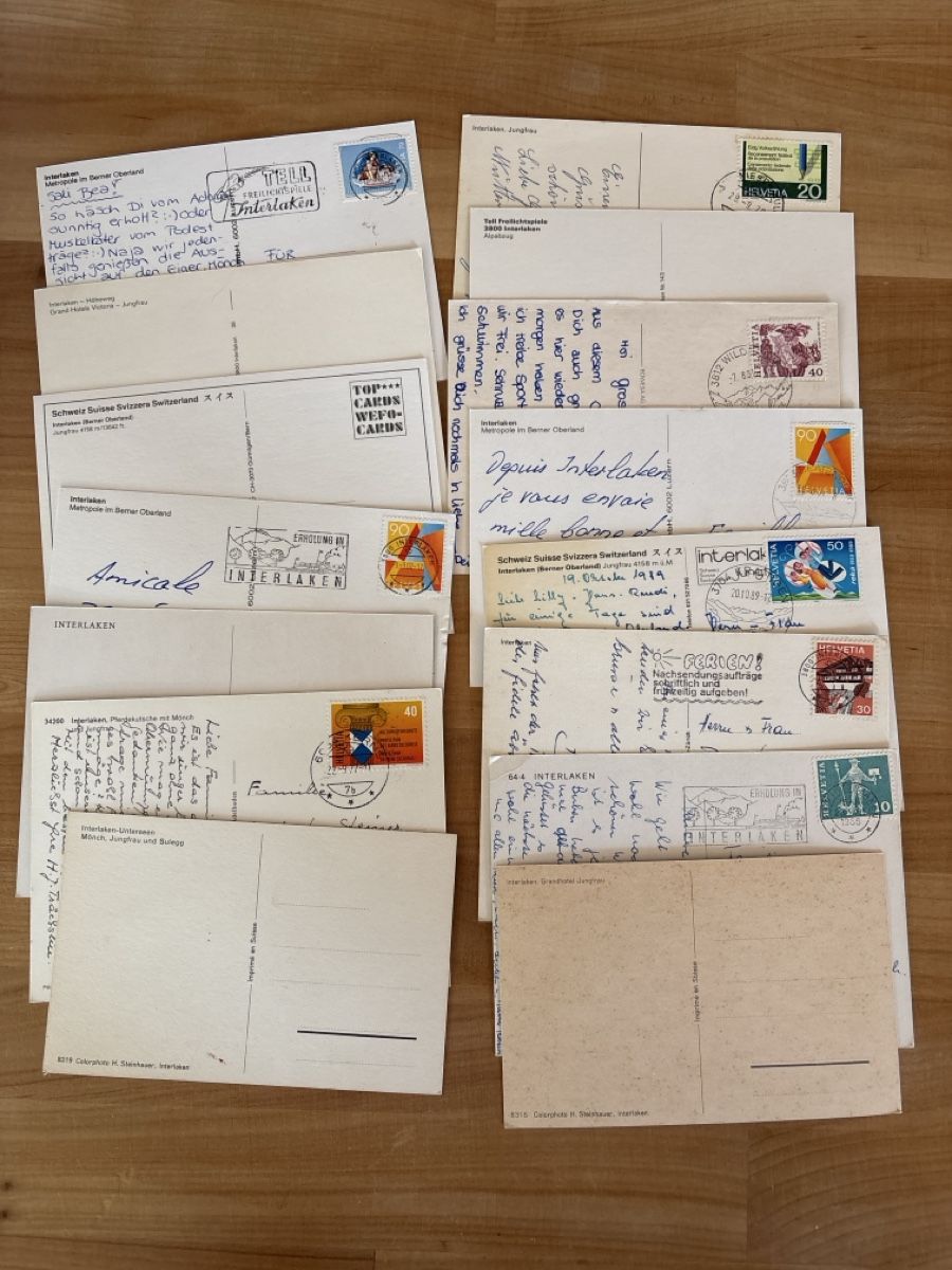 Cartoline postali: AK von Interlaken – Usato da Rümlang venduto da Brieftaube2 1