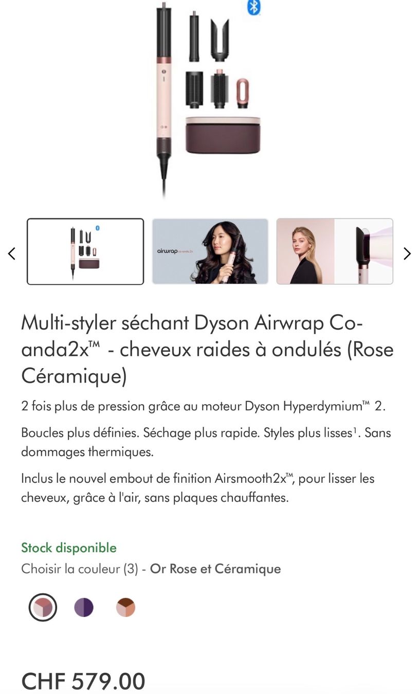 Dyson Asciugacapelli: Dyson airwrap co-anda 2x accessoires – Nuovo (secondo la descrizione) da Meyrin venduto da SA_3006 4