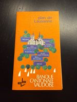 Lausanne Stadtplan, vintage, Plan de Lausanne, BCV🗺️🇨🇭