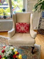 Ein Paar Englisch-stil Ohrensessel Beige guter Zustand