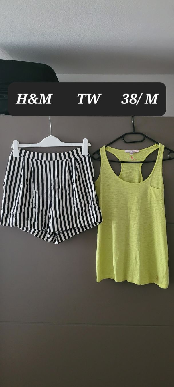 H&M Lots de vêtements: 6 pièces /2 shorts 2 centures, 2débardeurs, taille M/Coton – D'occasion à Vevey par obi_n8zc 8