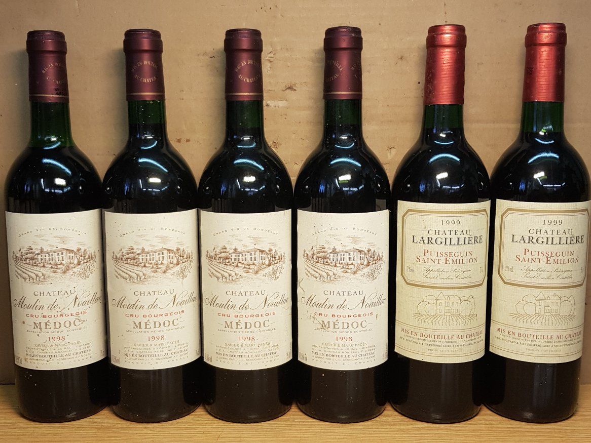 Wein: 6 Fl. Bordeaux 1998 / 1999. #1900 – Neu (gemäss Beschreibung) aus Schöftland von Topdeal4