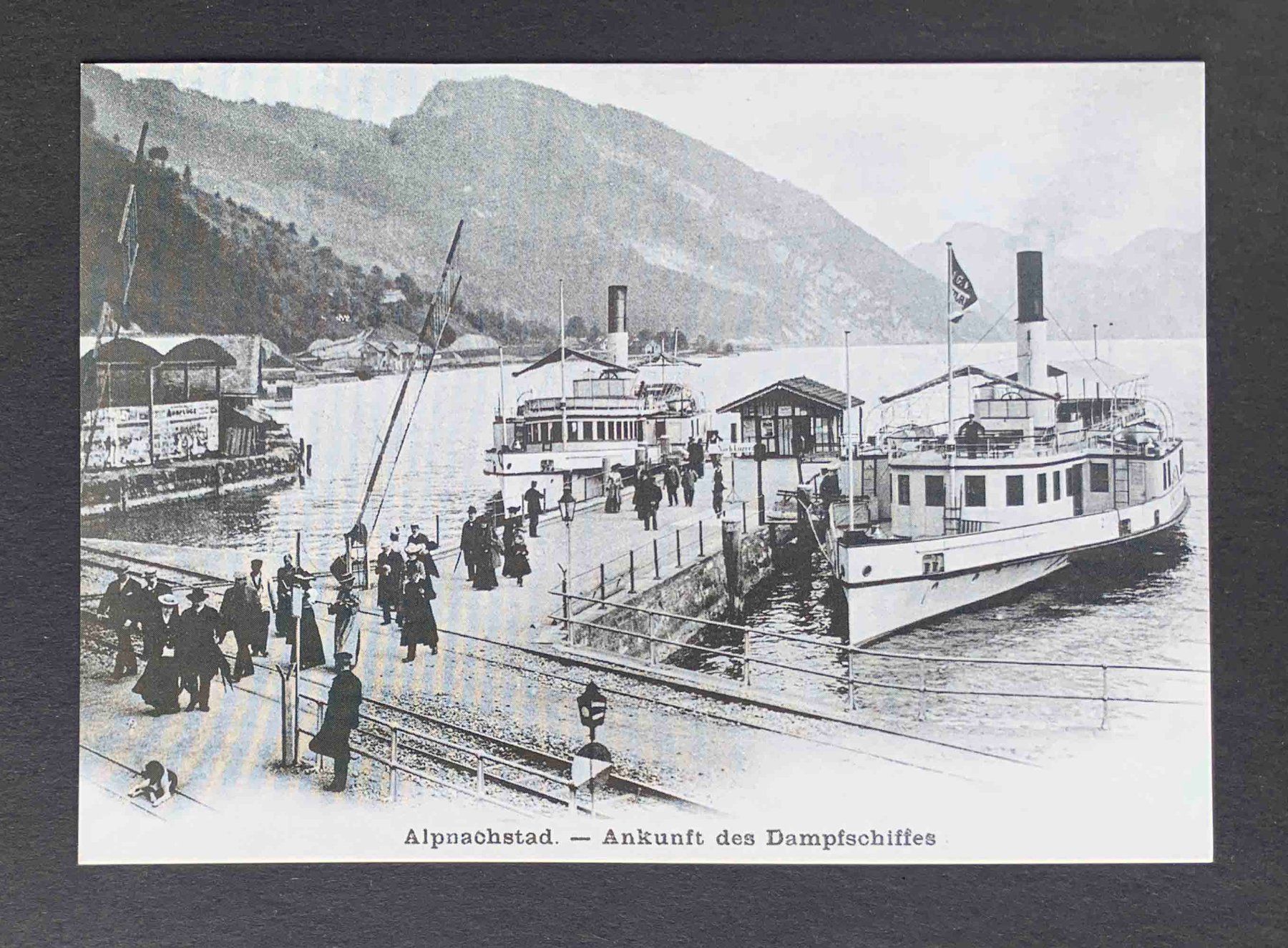 Ansichtskarten: AK Alpnachstad Ankunft des Dampfschiffes – Gebraucht aus Goldau von artelier1