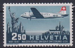 Flugpost ABART: F42.Weisse Silhouette unter dem Flugzeug++++