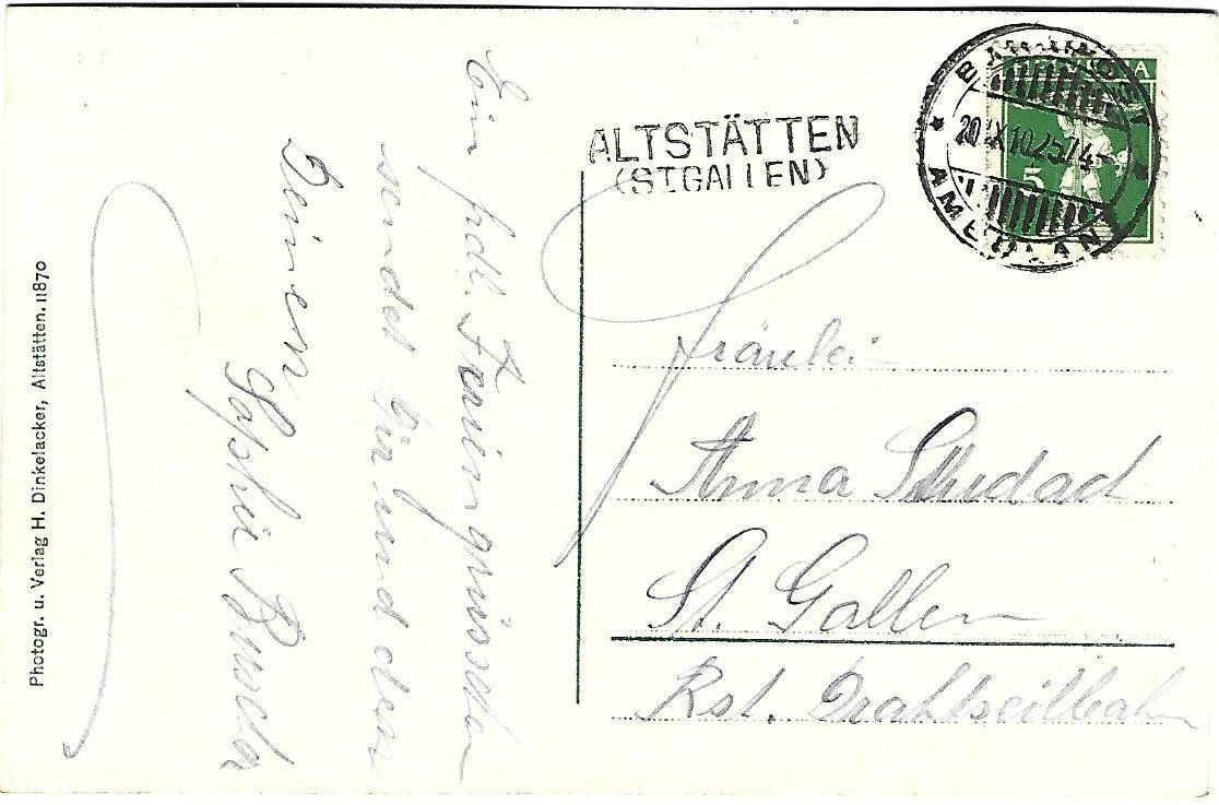 Cartes postales: Altstätten Merbildkarte – D'occasion à Wetzikon ZH par Brulu100 1