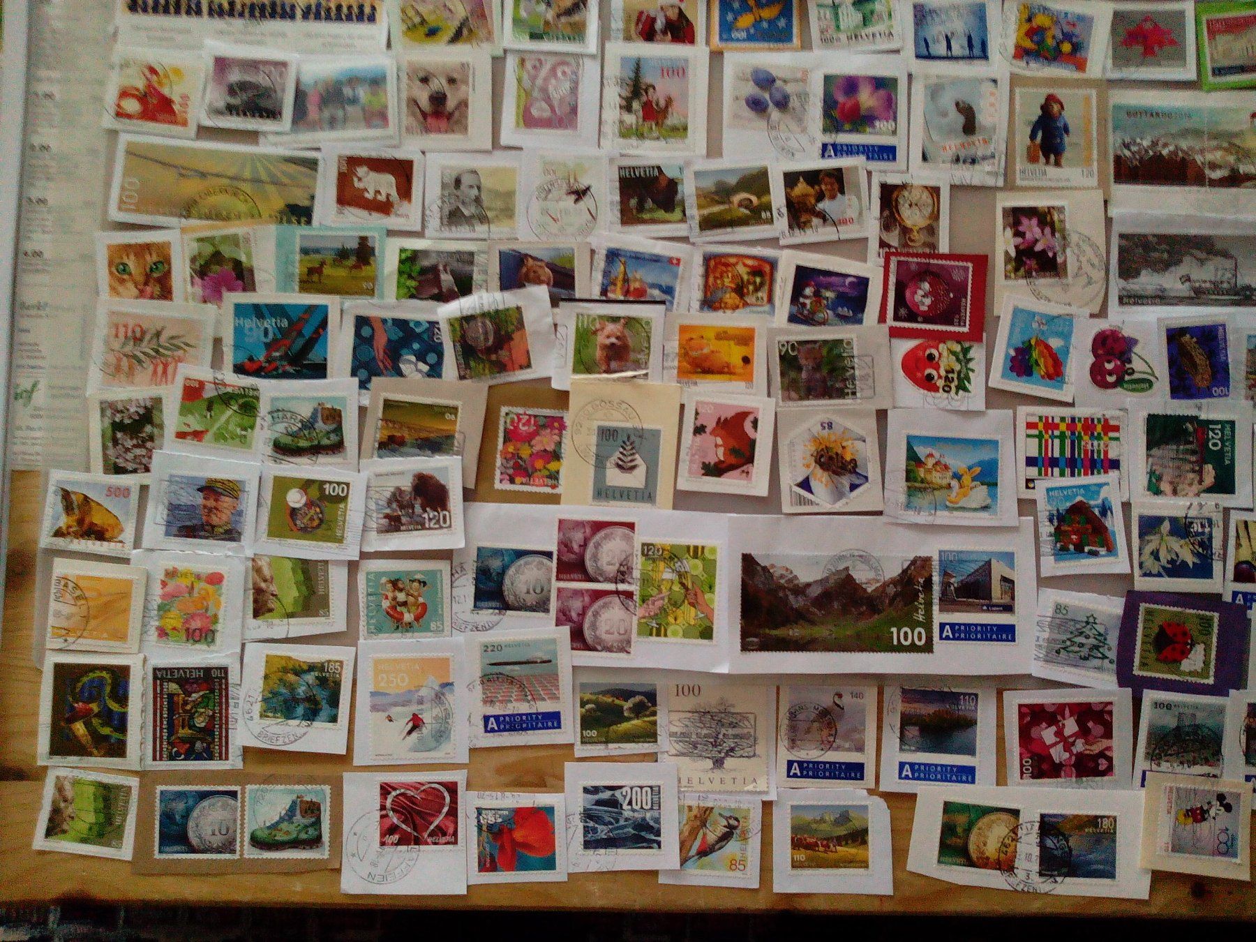 Alle Briefmarken: CH-NEUERE zum ablösen – Gebraucht aus Brüttisellen von goldtaler 4