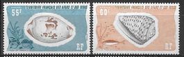 Afar und Issa Serie 147 - 148 Meeresschnecken ** 4.6.1976