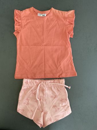 NEU Süsses Sommer-Set Gr. 86 (Top & Shorts mit Palmenmuster)