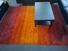 Teppich mit Farbverlauf rot-orange 170x230 cm guter Zustand