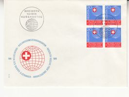 SBK 442 im 4er-Block FDC
