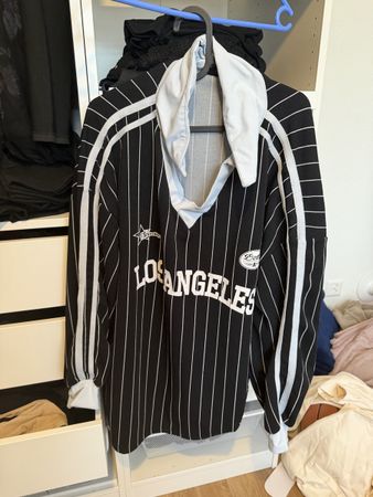 Baseball Trikot Los Angeles schwarz weiss gestreift Grösse X