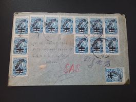 Siegel -Flugbrief Montevideo ( Uruguay ) - Zürich , 1948