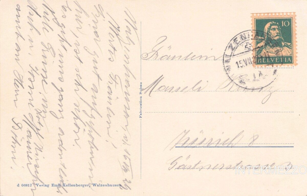Cartoline postali: Walzenhausen AR // 1929 Gesamtansicht – Usato da Basel venduto da intermezzo12 1