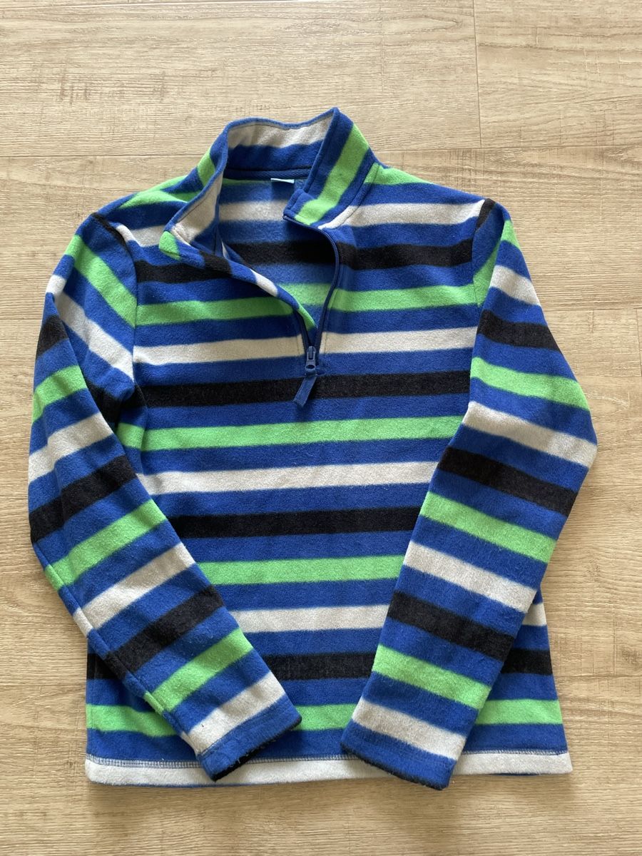 Maglioni & Felpe: Fleece Pullover gestreift blau gruen Groesse 158 – Usato da Adliswil venduto da suz_qs5w