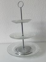 Etagen-Platte Glas 3-stöckig mit kleinen Defekt