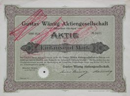 Gustav Wäntig AG, Olbersdorf - 1917