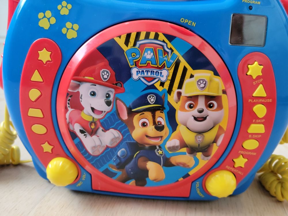 CD Player mit Mikrofon Paw Patrol + Netzteil Kaufen auf Ricardo