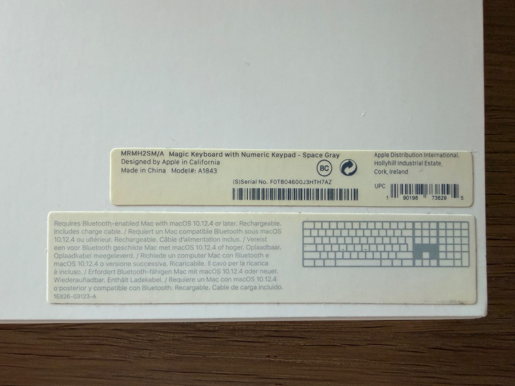 Apple Tastiere: Apple Magic Keyboard A1843 avec pavé numérique – Nuovo (secondo la descrizione) da Delémont venduto da Nomis22 3