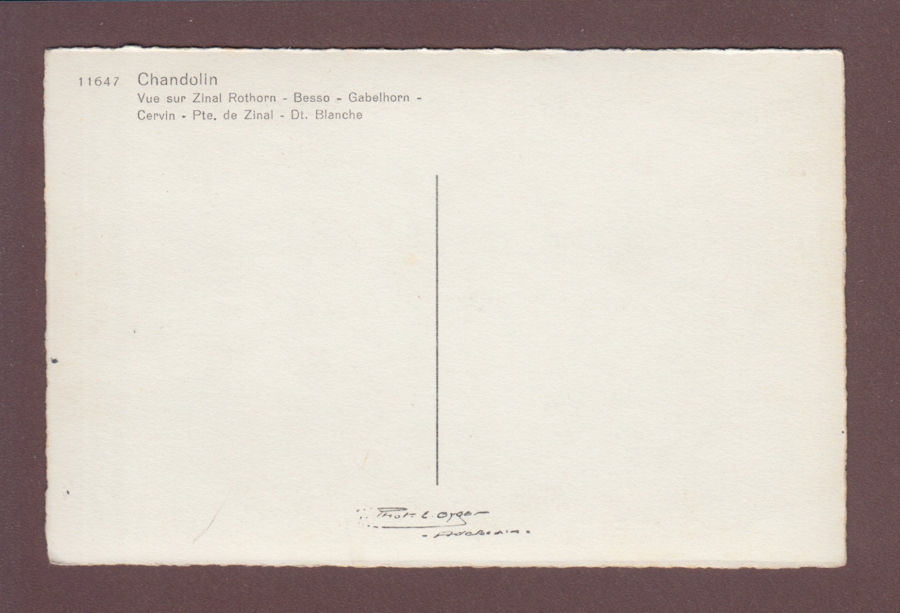 Cartoline postali: CHANDOLIN - Vue sur les montagnes – Usato da Pully venduto da nicecards 1