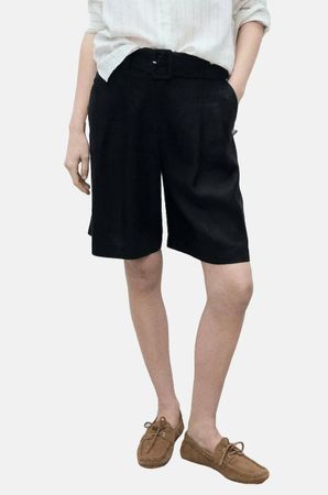 Short Mango noir avec ceinture - Taille 34 - Été ☀️
